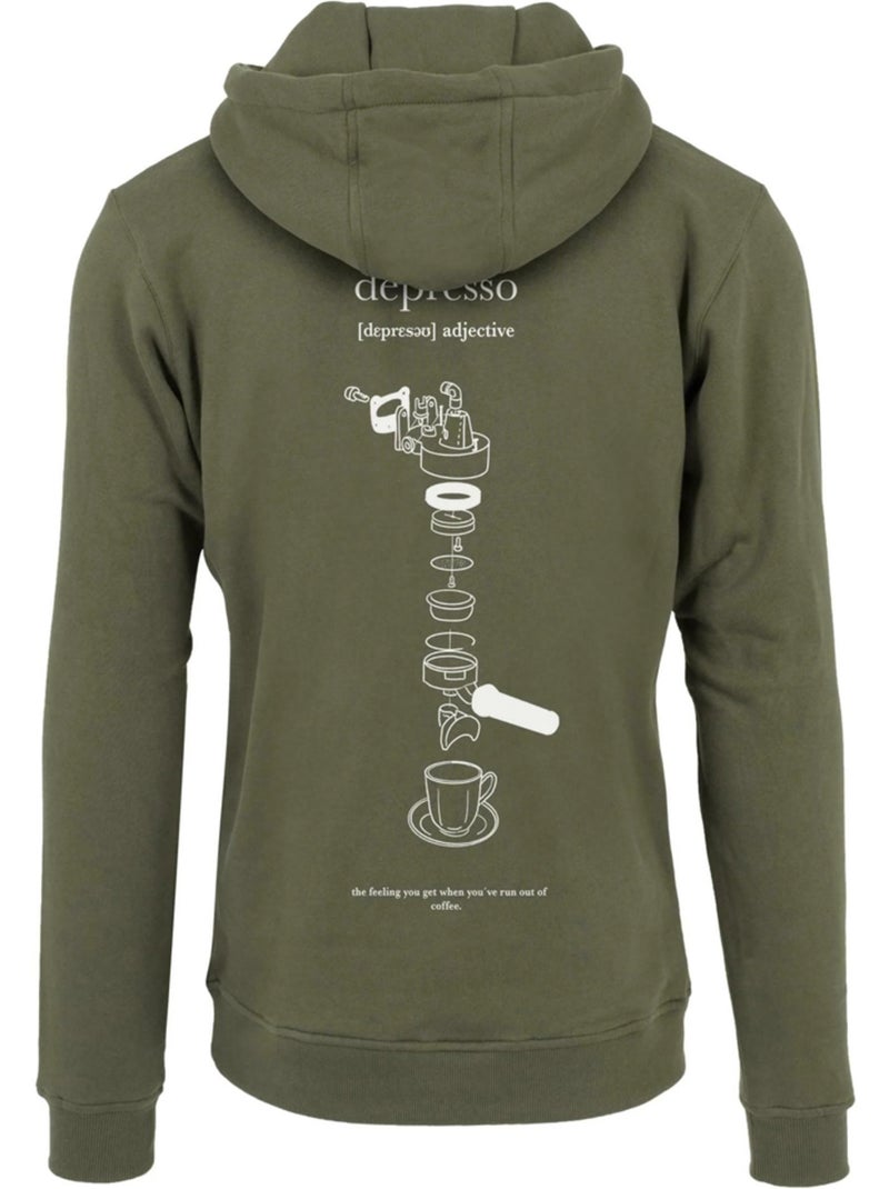 Sweat à capuche depresso - mister tee Kaki - Kiabi