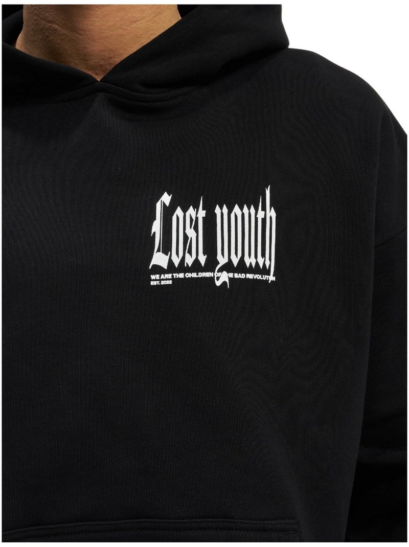 Sweat à capuche dollar - lost youth Noir - Kiabi