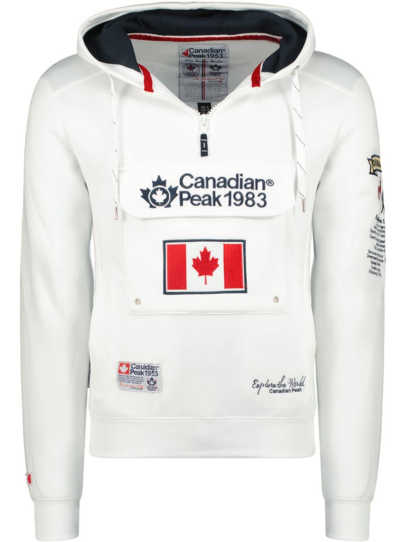 Sweat à capuche doublée galapagos – canadian peak Blanc - Kiabi