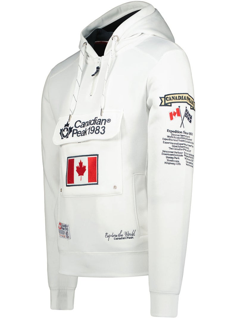 Sweat à capuche doublée galapagos – canadian peak Blanc - Kiabi