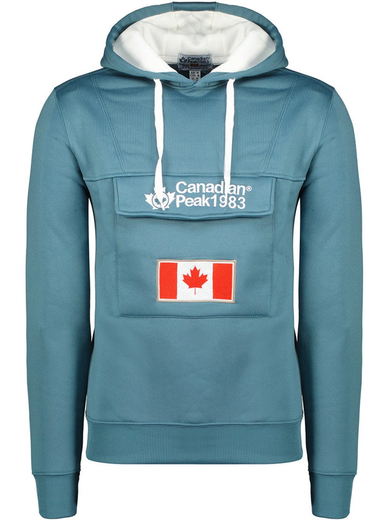 Sweat à capuche doublée galapagos – canadian peak Bleu pétrole - Kiabi