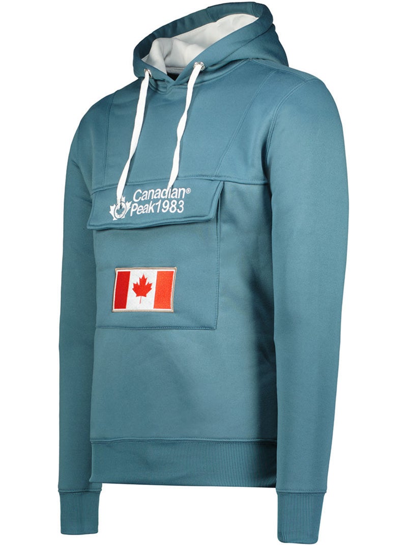 Sweat à capuche doublée galapagos – canadian peak Bleu pétrole - Kiabi