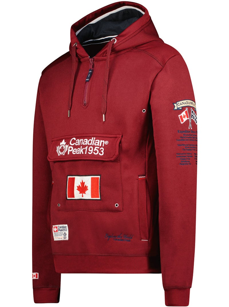 Sweat à capuche doublée galapagos – canadian peak Bordeaux - Kiabi