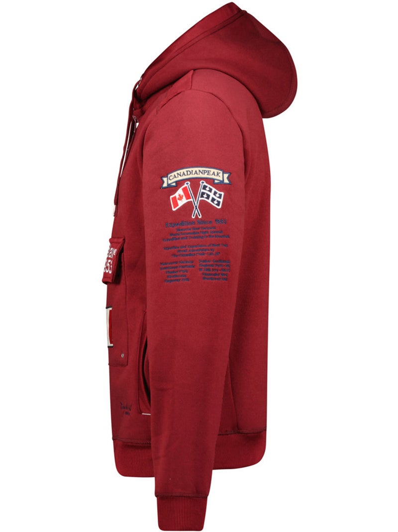Sweat à capuche doublée galapagos – canadian peak Bordeaux - Kiabi