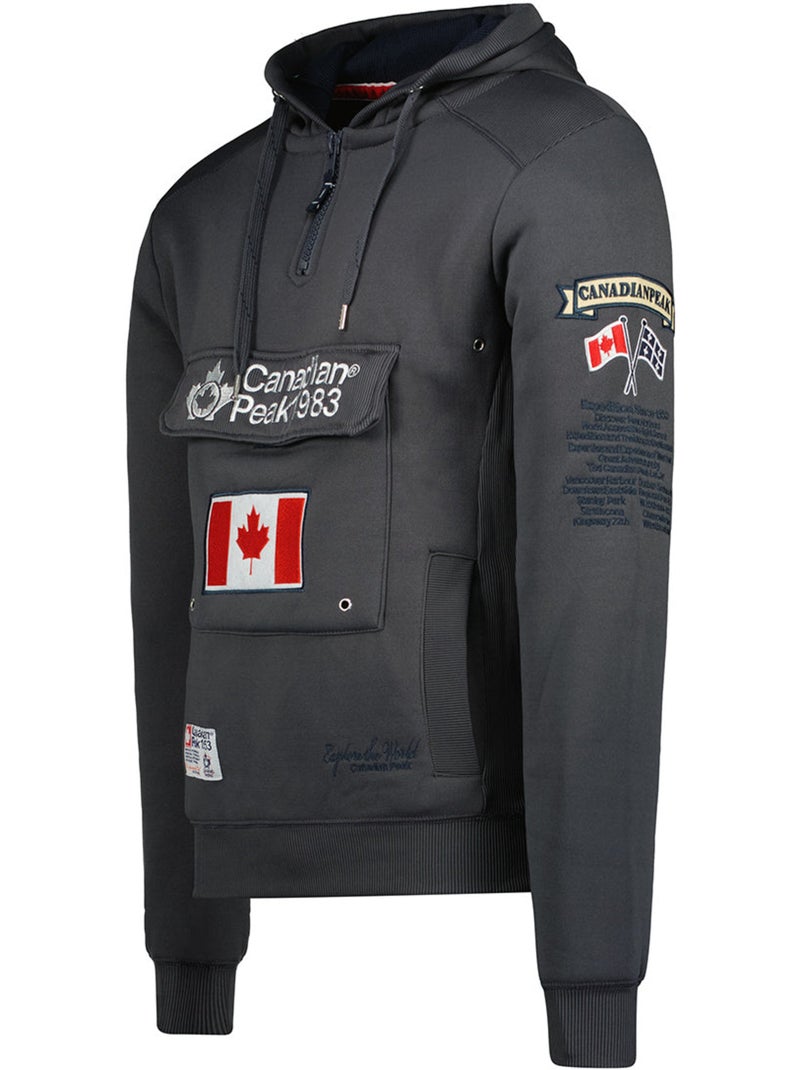 Sweat à capuche doublée galapagos – canadian peak Gris foncé - Kiabi