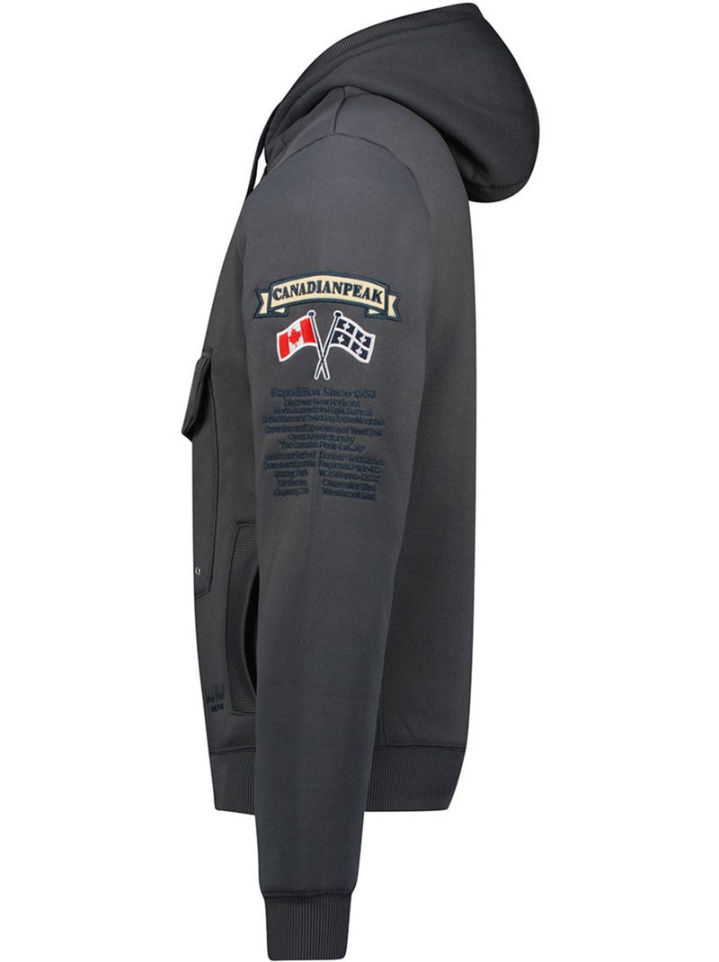 Sweat à capuche doublée galapagos – canadian peak Gris foncé - Kiabi