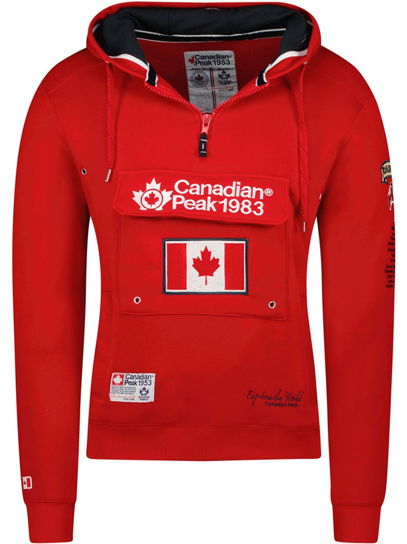 Sweat à capuche doublée galapagos – canadian peak Rouge - Kiabi