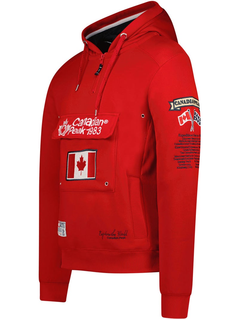 Sweat à capuche doublée galapagos – canadian peak Rouge - Kiabi