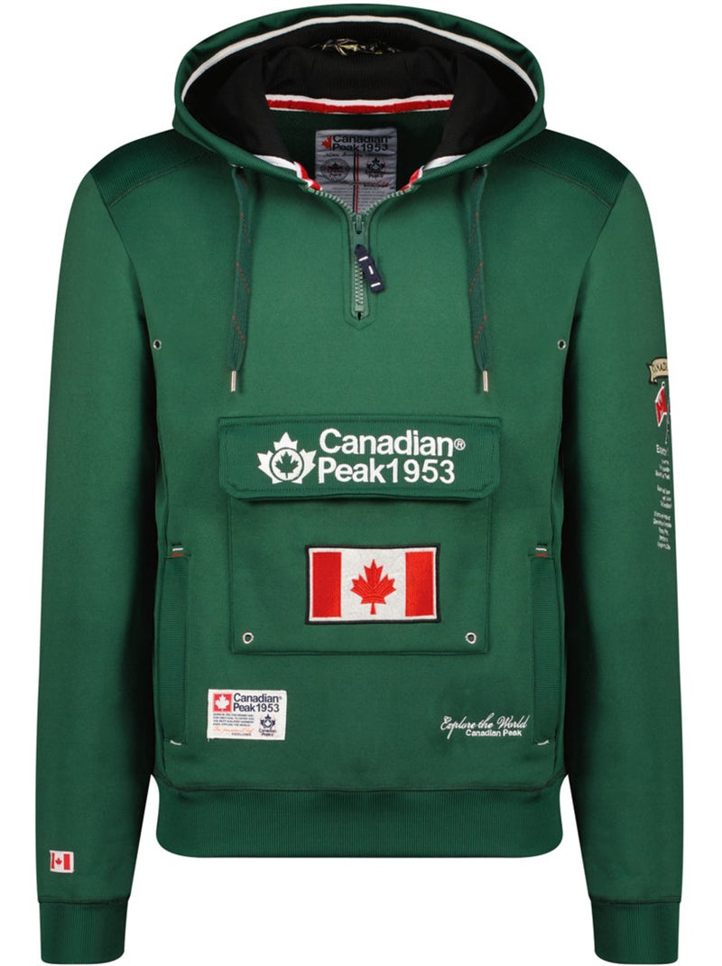 Sweat à capuche doublée galapagos – canadian peak Vert sapin - Kiabi