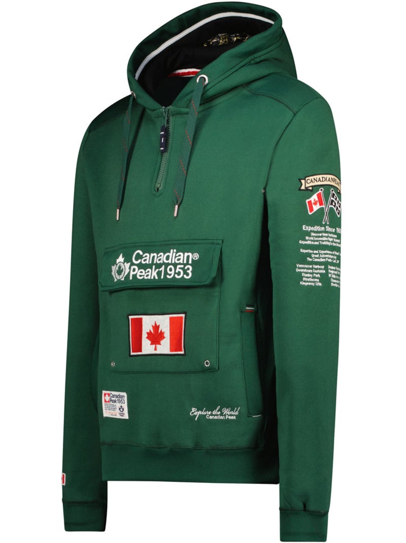 Sweat à capuche doublée galapagos – canadian peak Vert sapin - Kiabi