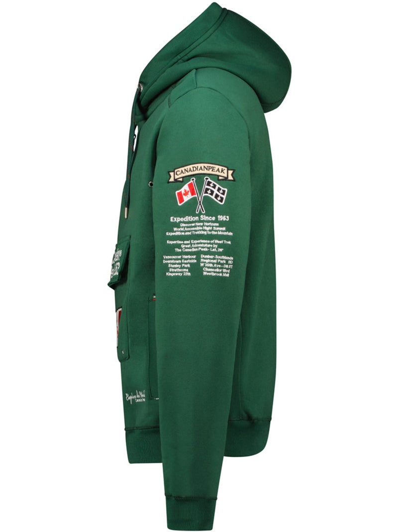 Sweat à capuche doublée galapagos – canadian peak Vert sapin - Kiabi
