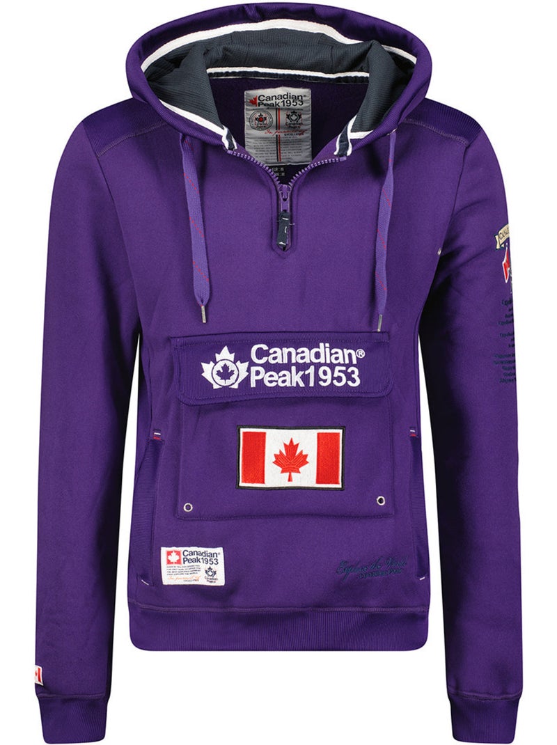 Sweat à capuche doublée galapagos – canadian peak Violet - Kiabi