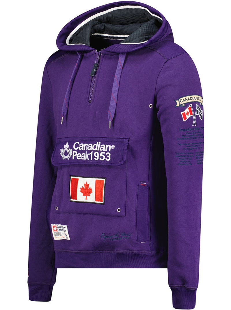 Sweat à capuche doublée galapagos – canadian peak Violet - Kiabi