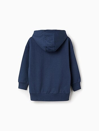 Sweat à capuche en coton peigné avec imprimé Pikachu