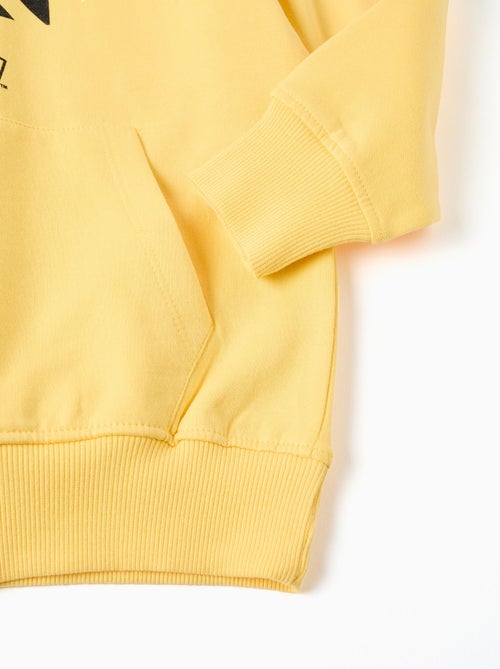 Sweat à capuche en coton peigné avec imprimé Pikachu - Kiabi