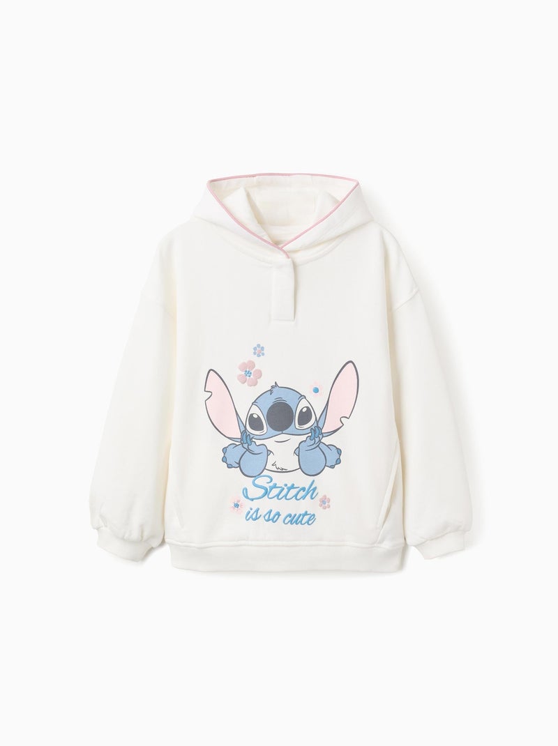 Sweat à Capuche en Coton Stitch Beige clair - Kiabi