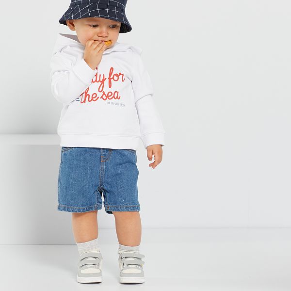 Sweat A Capuche En French Terry Bebe Garcon Blanc Kiabi 10 00 Sweat A Capuche En French Terry Bebe Garcon Blanc Kiabi 10 00