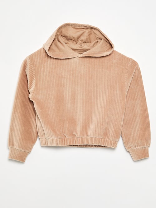 Sweat à capuche en maille côtelée - Kiabi Sweat à capuche en maille côtelée - Kiabi