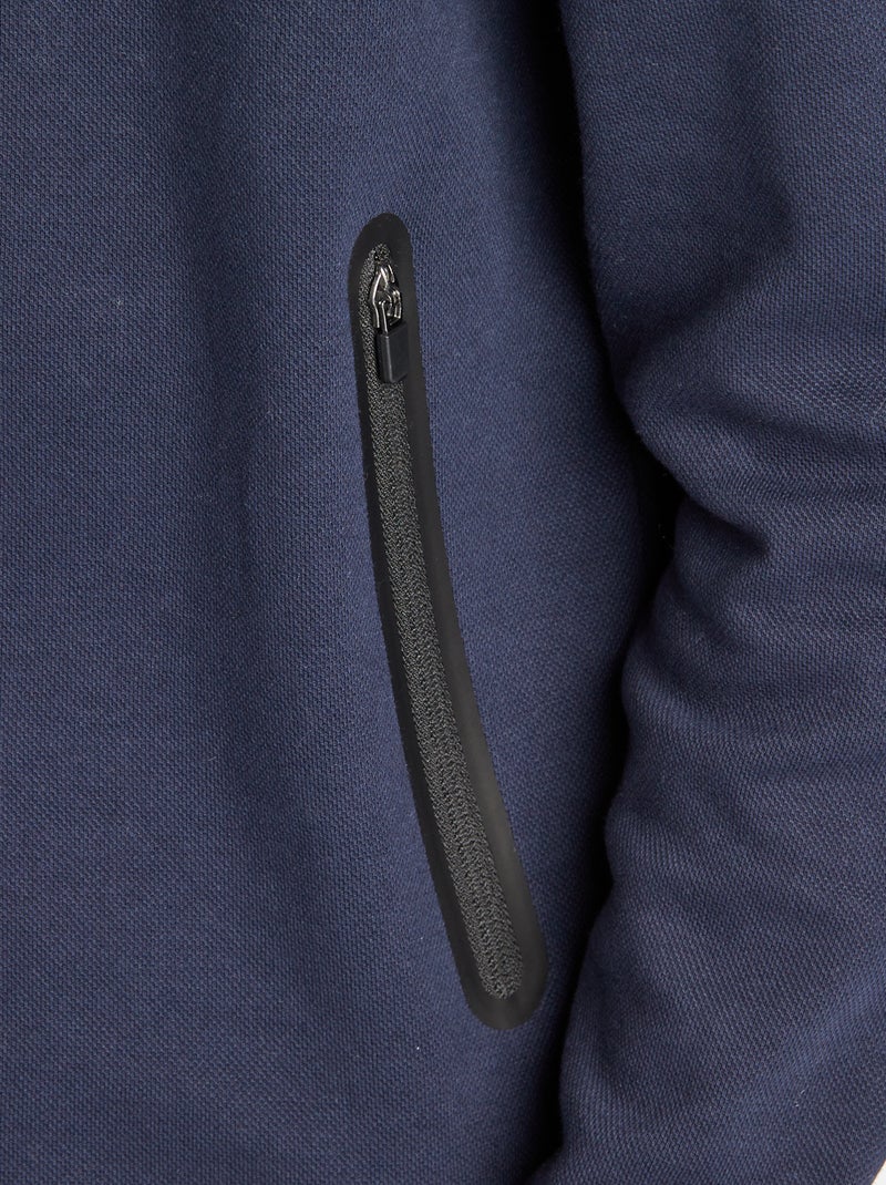 Sweat à capuche en maille piquée Bleu - Kiabi