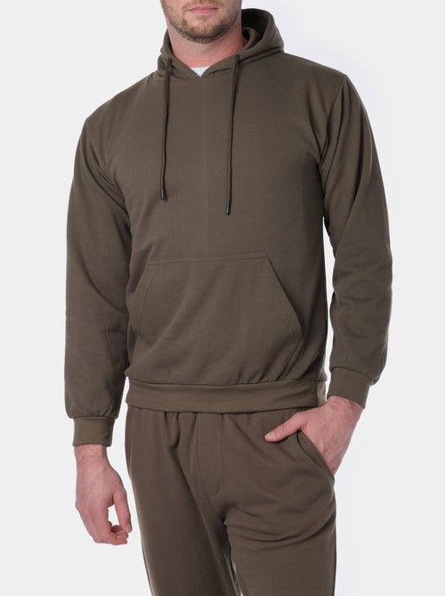 Sweat à capuche en maille piquée - Kiabi