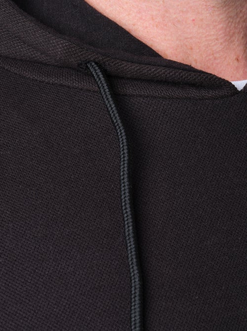 Sweat à capuche en maille piquée - Kiabi