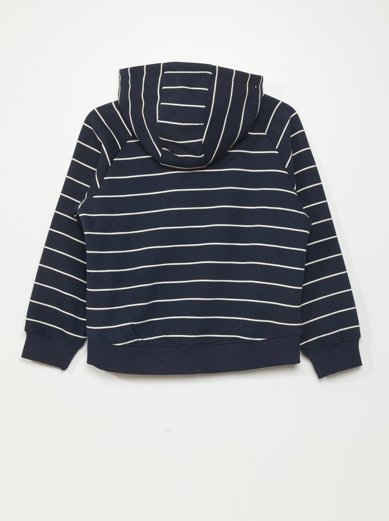 Sweat Rayé Bébé Vertbaudet - Molleton Coton - Taille 18 Mois (81cm) - Bleu
