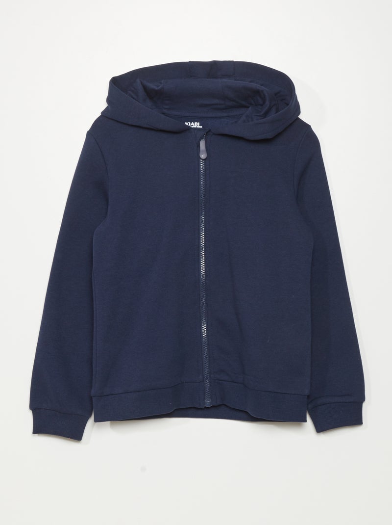 Sweat à capuche en molleton - So Easy Noir iris - Kiabi