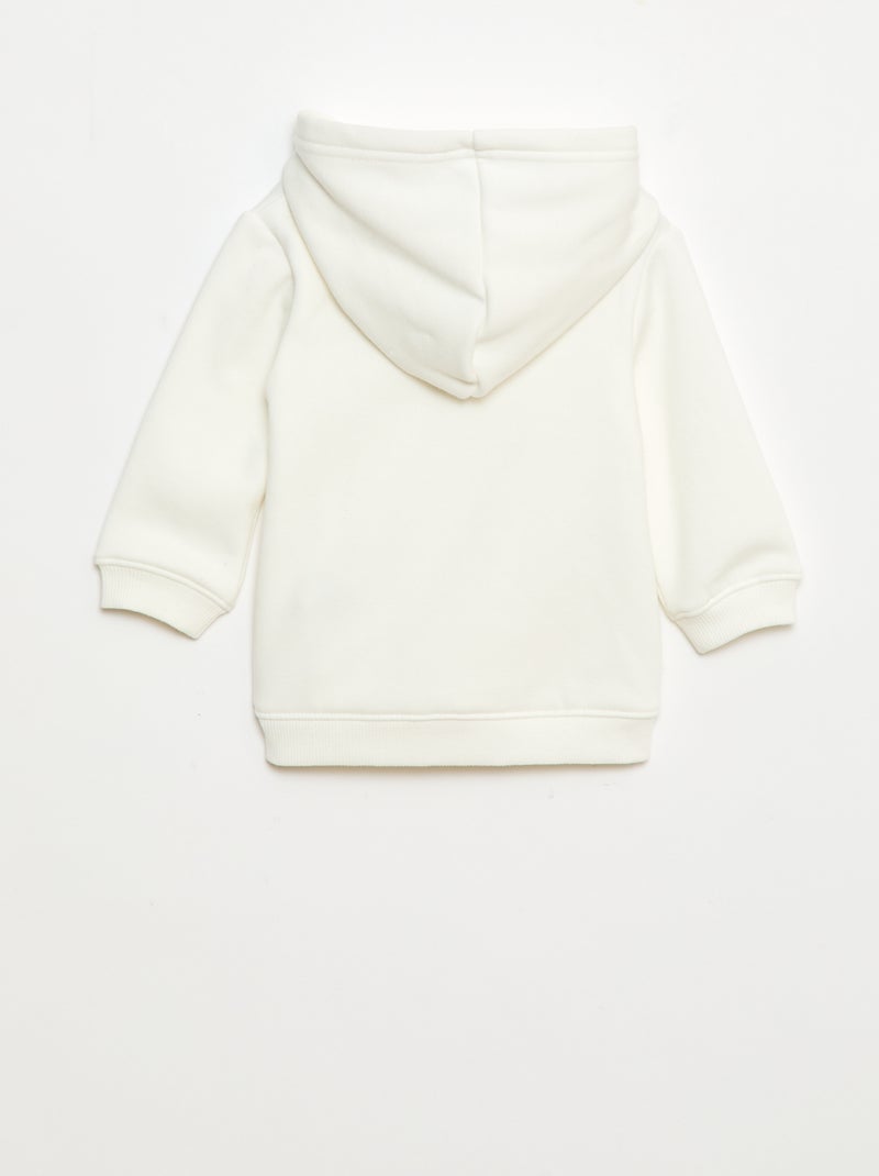 Sweat à capuche en molleton animé lapin Blanc - Kiabi