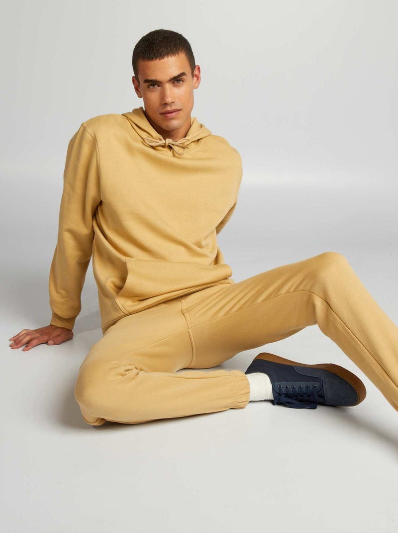 Sweat à capuche en molleton Beige - Kiabi
