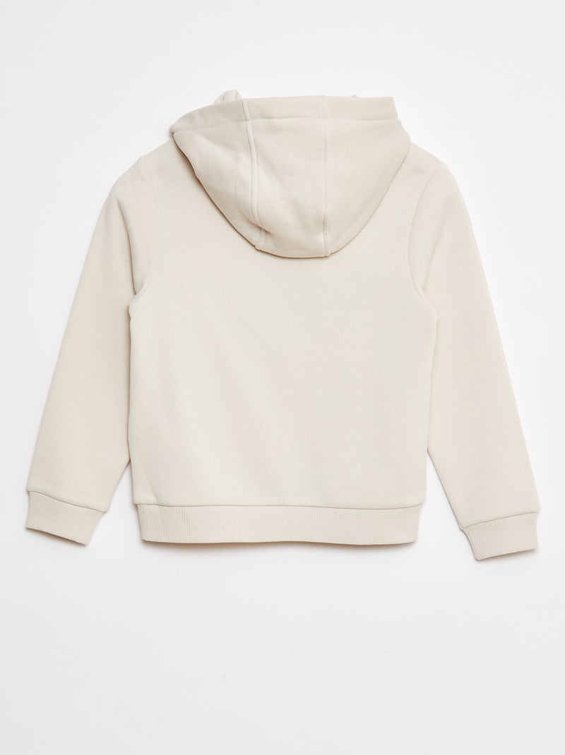 Sweat à capuche en molleton Beige - Kiabi