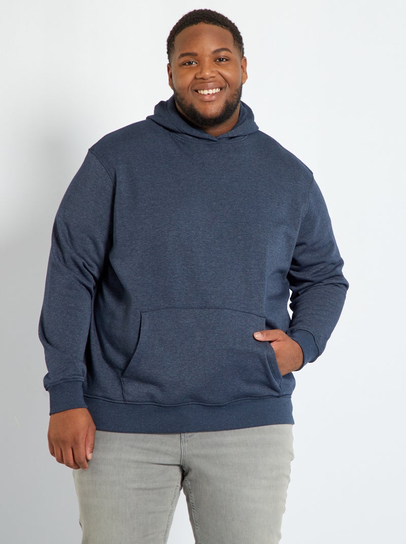 Sweat à capuche en molleton Bleu marine - Kiabi
