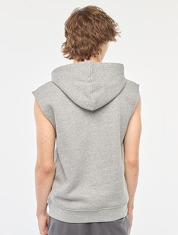 Sweat à capuche en molleton chaud sans manches