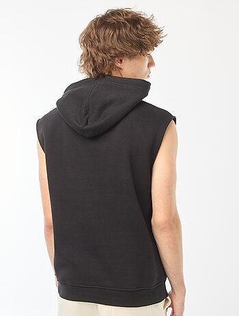 Sweat à capuche en molleton chaud sans manches