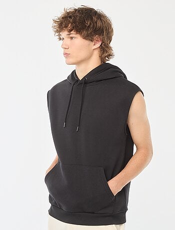 Sweat à capuche en molleton chaud sans manches