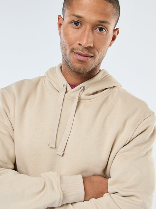 Sweat à capuche en molleton gratté avec poche kangourou - Kiabi