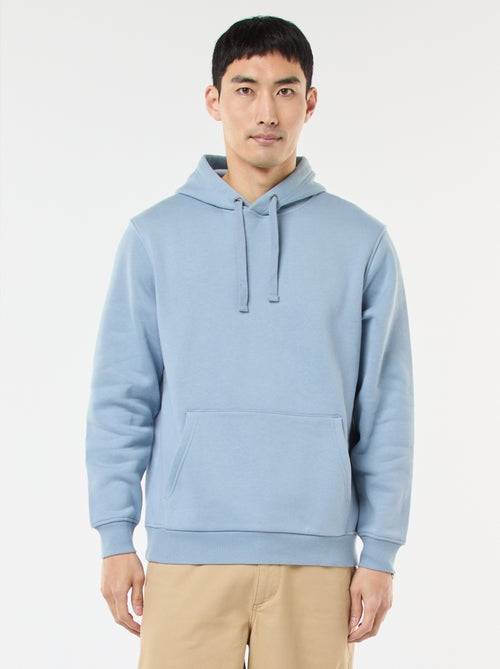 Sweat à capuche en molleton gratté avec poche kangourou - Kiabi