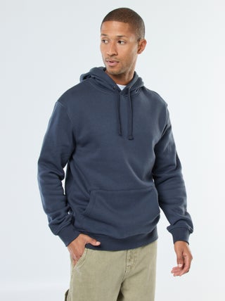 Sweat à capuche en molleton gratté avec poche kangourou