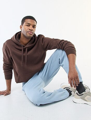 Sweat à capuche en molleton gratté avec poche kangourou