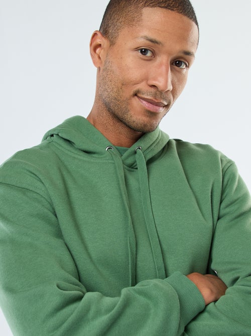 Sweat à capuche en molleton gratté avec poche kangourou - Kiabi