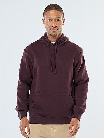 Sweat à capuche en molleton gratté avec poche kangourou