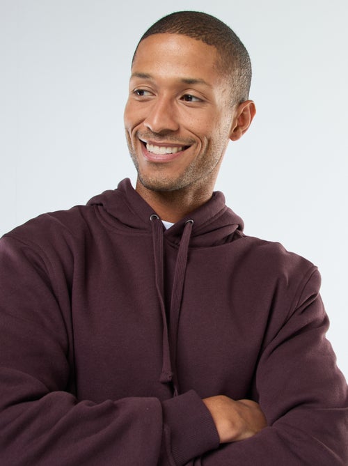 Sweat à capuche en molleton gratté avec poche kangourou - Kiabi