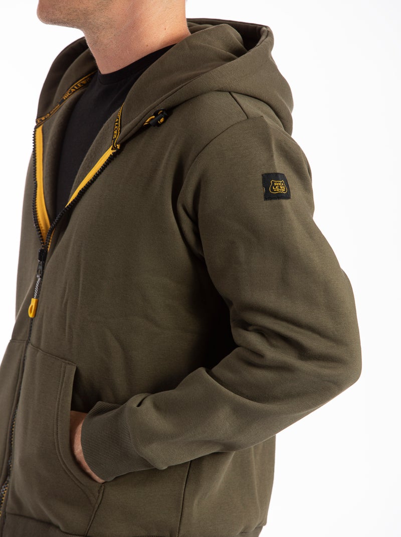 Sweat à capuche en molleton gratté SEATTLE 'Rica Lewis' Vert - Kiabi