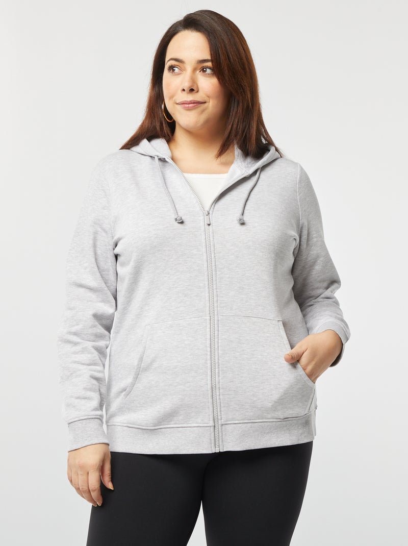 Sweat Capuche Gris FatFace Femme - Taille 10 UK - Mélange Coton - Occasion