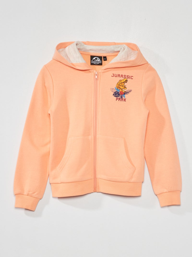 Sweat à capuche en molleton 'Jurassic Park' Rose - Kiabi