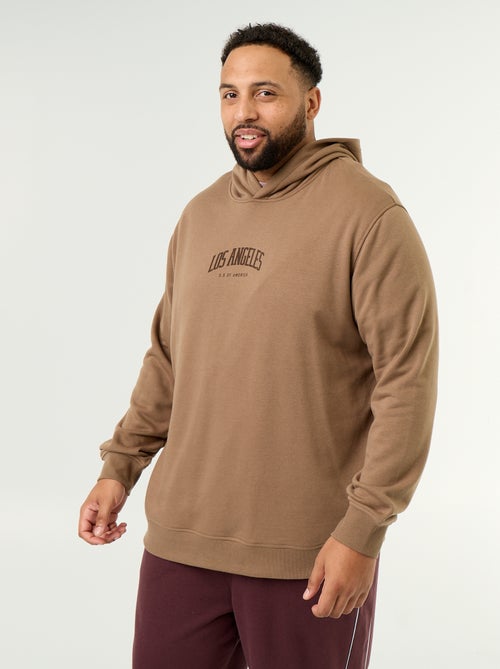 Sweat à capuche en molleton non gratté - Kiabi