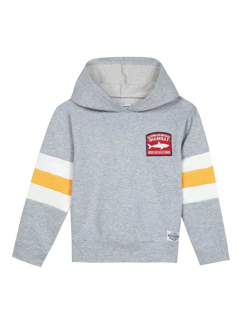 Sweat À Capuche En Molleton Oeko-tex 'miniman' Gris clair - Kiabi