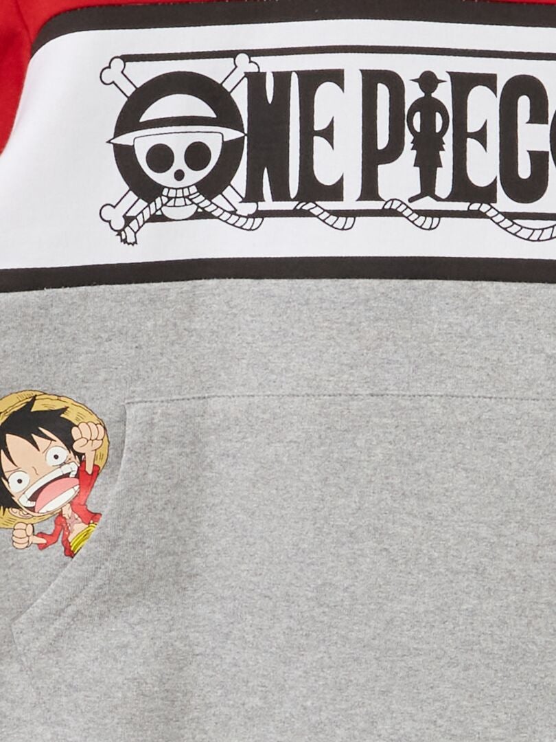Sweat à capuche 'One Piece' - Gris - Kiabi - 6.00€