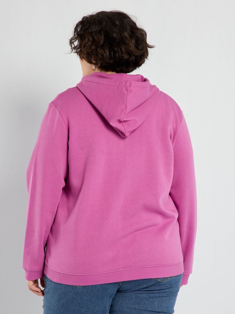 Sweat à capuche molleton épais - Rose clair - Kiabi - 10.00€