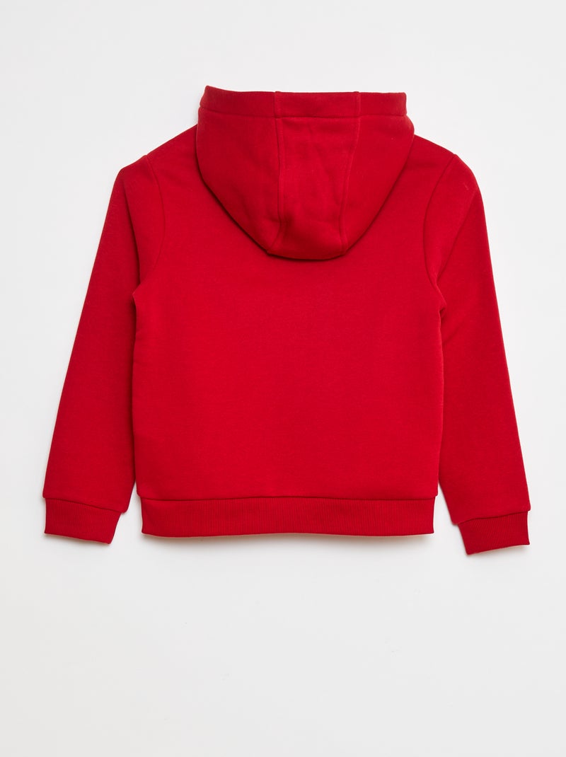Sweat à capuche en molleton Rouge - Kiabi