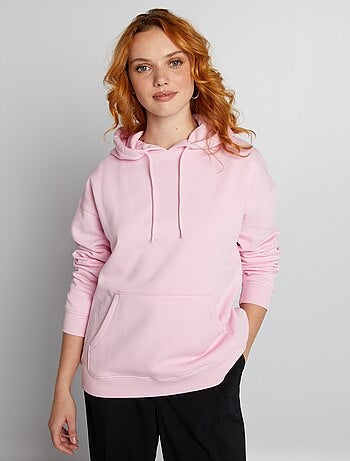 Veste sport femme, achat de sweat de sport zippé, à capuche - rose - Kiabi